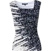 KOROSHI Haut bleu-gris / noir / blanc