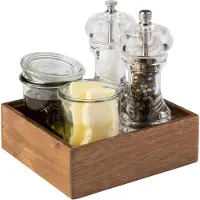 Aps Table Caddy Holzbox -WOODY- 11650
