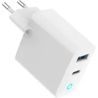 Gembird 2 Port Gan Usb-a And Usb-c Wall Charger 30w Clair