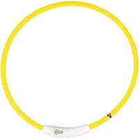 Duvo+ Anneau Lumineux Seecurity Flash Light Ring Usb Nylon - 35 Cm - Jaune - Pour Chien