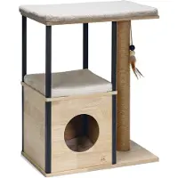 Designed By Lotte Conçu par Lotte : arbre à chat Nala en bois brun