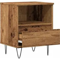vidaXL Table de chevet vieux bois 40x35x50 cm bois d’ingénierie