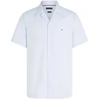 Tommy Hilfiger Dobby Linen Short Sleeve Shirt Bleu 2XL Homme