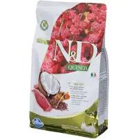 PADU N&amp;D Quinoa Mini Skin and Coat - Canard, quinoa, noix de coco &amp; curcuma pour favoriser la peau et le pelage des chiens adultes de petites races - 800g