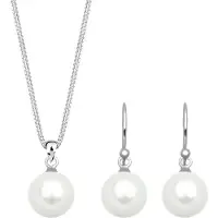 Elli Parure de bijoux argent / blanc perle