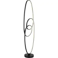 Globo Lighting Lampadaire LED, aluminium, noir, CCT, H 122 cm