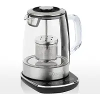 H.Koenig TI600 Bouilloire et théière en verre 2en1 1,5 litre, 4 niveaux de température, 2200 watts