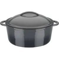 GSW Casserole en fonte Grey Shadow 24cm / 4 Ltr, Fonte, Casserole avec couvercle ø ca. 24 x H 10,0cm