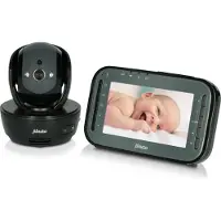 Alecto DVM200MBK, babyphone vidéo avec écran couleur de 4,3 pouces, fonction interphone et de couleur noire
