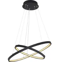 Globo Lighting Lampe à suspendre métal noir mat, LED