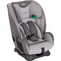 Graco Siège pour enfant FlexiGrow R129, siège auto face à la route de 15 mois à 12 ans environ (76-145 cm), installation avec la ceinture du véhicule, gris, Quartz