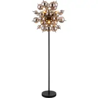 Globo Lighting Lampadaire métal noir mat, 6x E14