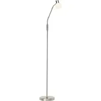 Brilliant Lampe sur pied Philo | lampe sur pied décorative | métal/verre | fer/blanc | tête pivotante | 1x E14 max. 25 W