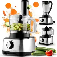 ProfiCook Robot culinaire PC-KM 1063, 1200 W, 1,75 L, noir, acier inoxydable