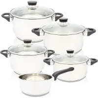 Kruger KARL KRÜGER Set de casseroles Apollo en acier inoxydable 5 pièces