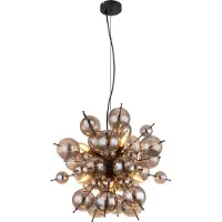 Globo - suspension - Udo - noir - verre fumé - Ø 55cm - E14 - 15633HS