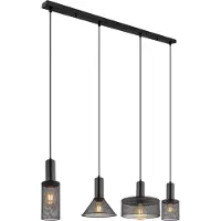 Globo Lighting Lampe à suspendre métal noir mat, 4x E27