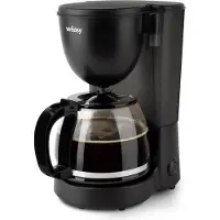 Weasy Cafetière filtre KF24 / 1,25 L / Verseuse en verre / Fonction maintien au chaud et arrêt / Noir