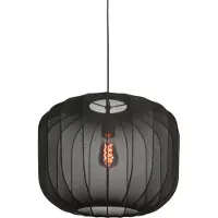 Anne Lighting - suspension - Sable - noir - lin métal - Ø 45cm - E27 - 4191ZW