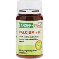 LANGER-vital Calcium 400 mg + D3 Comprimés pour le maintien d'une ossature et d'une dentition normales, 100 comprimés