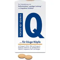 Quiris Healthcare GmbH & Co. KG FOKUS IQ QUIRIS Capsules pour soutenir les fonctions cérébrales, les performances mentales et les fonctions cognitives, 120 capsules