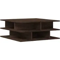 The Living Store Table basse marron imitation chêne 70x70x29 cm bois composite
