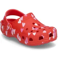 Crocs Sabots enfant Classic VDay Clog K filles - Rouge - 33 / 34
