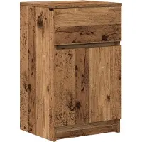 vidaXL Table de chevet vieux bois 39x35x65 cm bois d’ingénierie