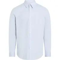 Calvin Klein Solid Stretch Slim Fit Long Sleeve Shirt Bleu M Homme