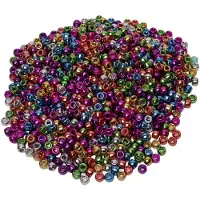 Colorations Colorationen - Ponyperlen Metallic 6x9 mm, 1000 Stk.