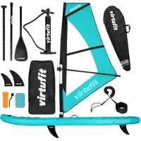 VirtuFit Surfer 305 Stand Up Paddle Board Turquoise avec kit de planche à voile inclus