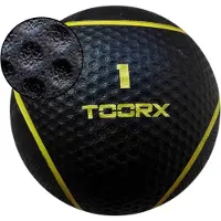 Toorx Fitness Médecine-ball 1 - 6 kg | Noir complet - 1kg - Jaune