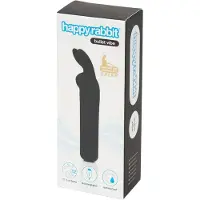 Happy Rabbit - mini vibromasseur bullet rechargeable - forme lapin - noir