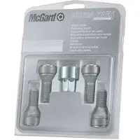 McGard Vis coniques , lot de 4, pour une sécurité maximale, avec revêtement anti-vol rouge