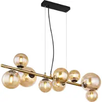 Globo Lighting Lampe à suspendre métal noir mat, 9x G9 LED