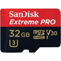SanDisk microSDHC Extreme Pro 32 Go 100 MB/s A1 U3 + adaptateur SD