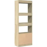 vidaXL Buffet haut 63x33x180 cm chêne sonoma bois d'ingénierie
