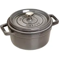 Staub Cocotte Ronde 22cm - gris graphite