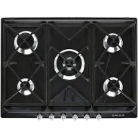 Smeg Sr975ngh 75 Cm Gas Hob 5 Burners Argenté