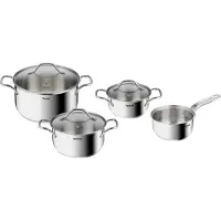 Tefal Cookware B864S7 Intuition Pan Set 7-Piece Stainless Steel/Glass