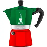 Bialetti Moka Express Italia Tricolor Collection Coffee Maker 3 Cups Vert,Rouge