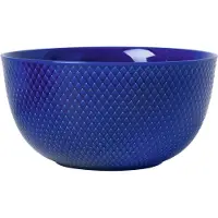 Lyngby Porcelæn Rhombe Color Serving Bowl Dia. 22cm - Dark Blue (201915), Saladier + bol, Bleu