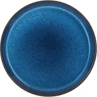 Bitz Assiettes à déjeuner et à dessert 6 pièces, bleu foncé/noir, Assiettes, Bleu, Noir, Multicolore