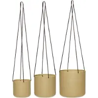 Hubsch Bloom pots de fleurs suspendus beige set de 3 pièces