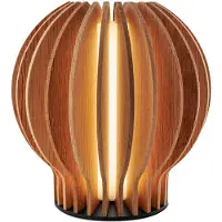 Eva Solo Radiant Rund LED-Lampe Oak, Sans fil, Lampe de table, Lampe LED, Lampe de table, Chêne / Plastique, H 15 cm, 571383
