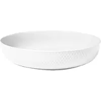 Lyngby Porcelæn Rhombe White 28.5 Cm Bowl Set Blanc