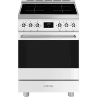 Smeg Symphony C6IPWHM2 four et cuisinière Electrique Plaque avec zone à induction Blanc
