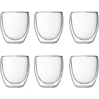Bodum PAVINA Lot de 6 verres thermiques à double paroi - 250 ml