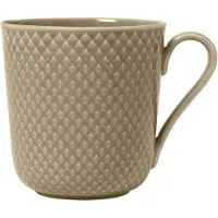 Lyngby Porcelæn Rhombe Earth Mug With Handle-39 Cl-clay Mug Gris