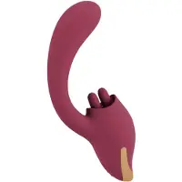 Javida - vibromasseur 2en1 langue stimulante - silicone rouge